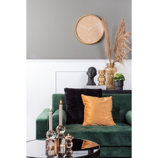 Bézses sárga üveg gyertyatartó Crystal Art - PT LIVING-image-1