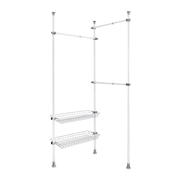 Fehér fém teleszkópos ruhatartó állvány Herkules – Wenko-image-4