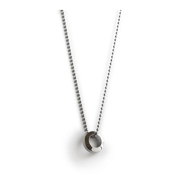 Rondo ezüst színű férfi nyaklánc rozsdamentes acél medállal - Monomen