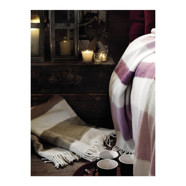 Granite fehér-barna pléd, 140 x 180 cm - Euromant-image-2