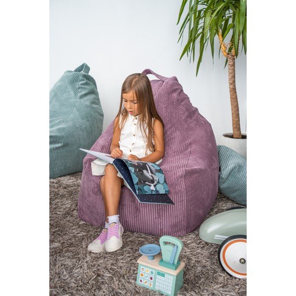 Lila kordbársony babzsákfotel Play Amuse – SLOWDOWN-image-1