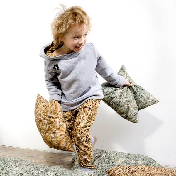 Széna pamutkeverék díszpárna hajdina töltettel, 50 x 30 cm - Foonka-image-3