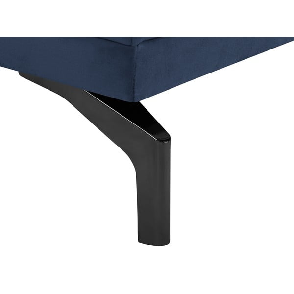 Jupiter sötétkék háromszemélyes kanapé, fekete lábakkal - Windsor & Co Sofas-image-4