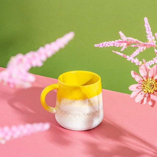 Sárga agyagkerámia bögre 360 ml Mojave – Sass & Belle-image-3