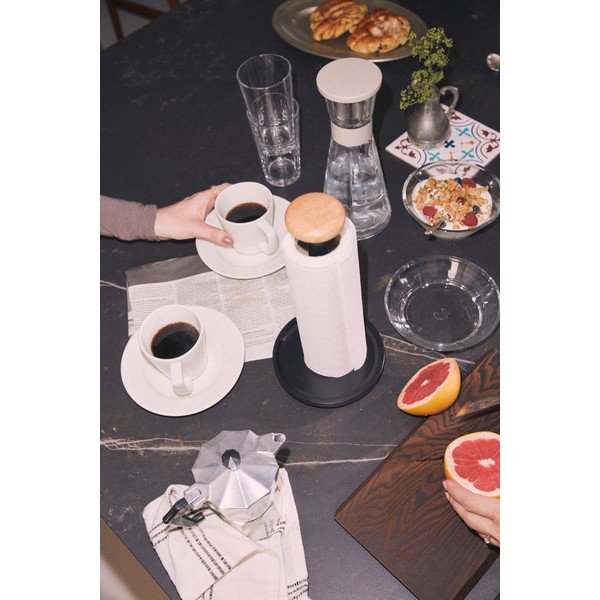 Fekete papírtörlő tartó ø 15 cm Paper Pal – Rosendahl-image-3