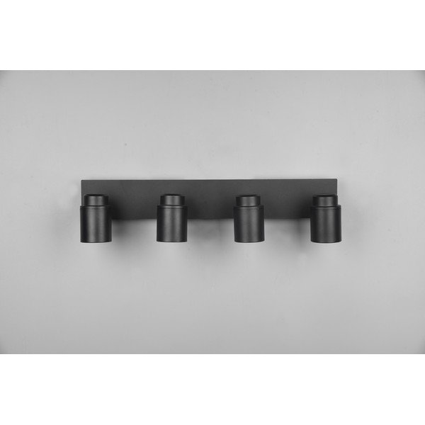 Matt fekete fém spotlámpa 19x52 cm Angelo – Trio-image-2