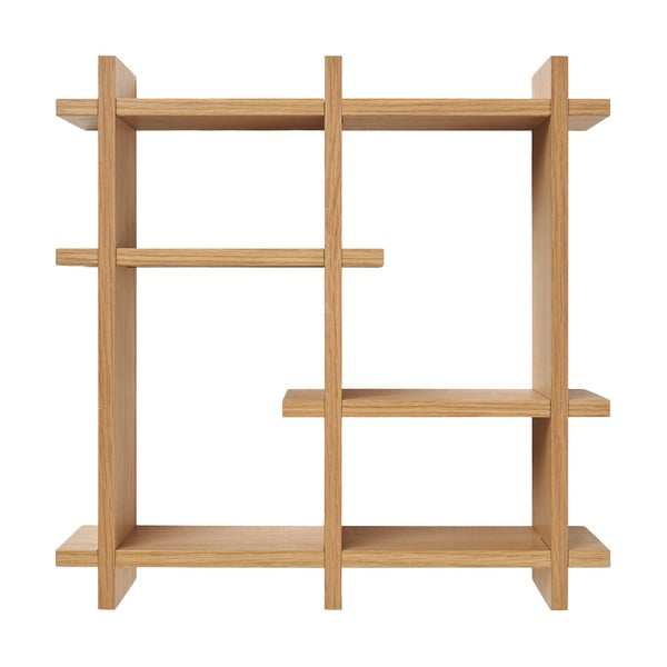 Natúr színű többszintes fali polc tölgyfa dekorral 40 cm Olsberg – House Nordic