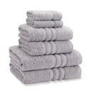 Világosszürke frottír pamut törölköző és fürdőlepedő készlet 6 db-os Zero Twist – Catherine Lansfield