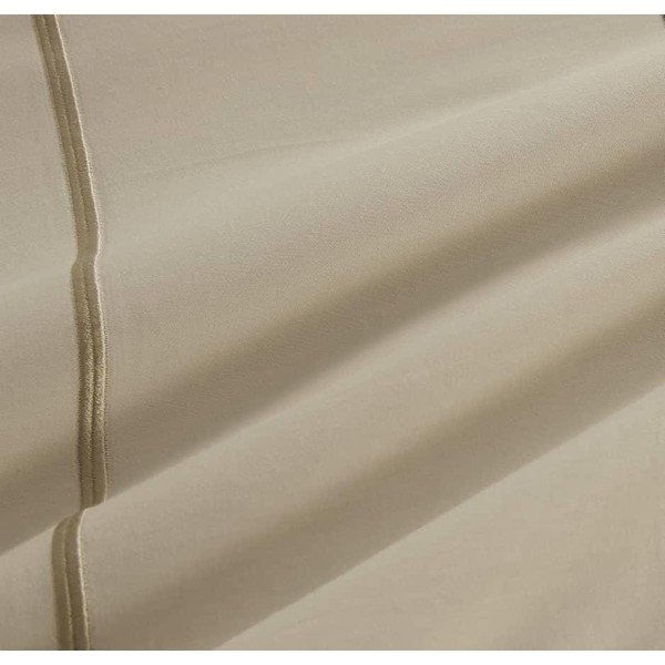 Bézs hatrészes egyszemélyes renforcé pamut ágyneműhuzat lepedővel 140x200 cm Calm of Lines – Mila Home Luxury-image-4