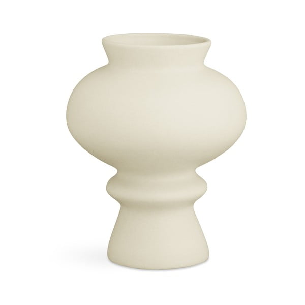 Kontur krémfehér kerámia váza, magasság 23 cm - Kähler Design