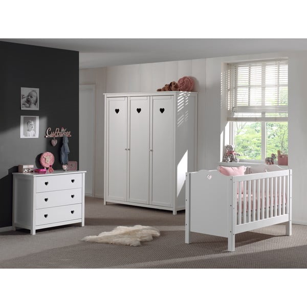 Fehér gyerek ruhásszekrény 159x191x57 cm Amori – Vipack-image-1