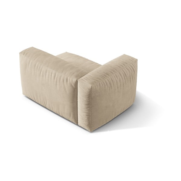 Bézs bársony kanapé modul (bal oldali) Martina – Micadoni -image-2