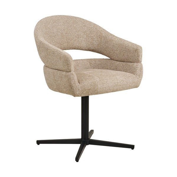 Bézs kárpitozott karfás étkezőfotel Dover – House Nordic