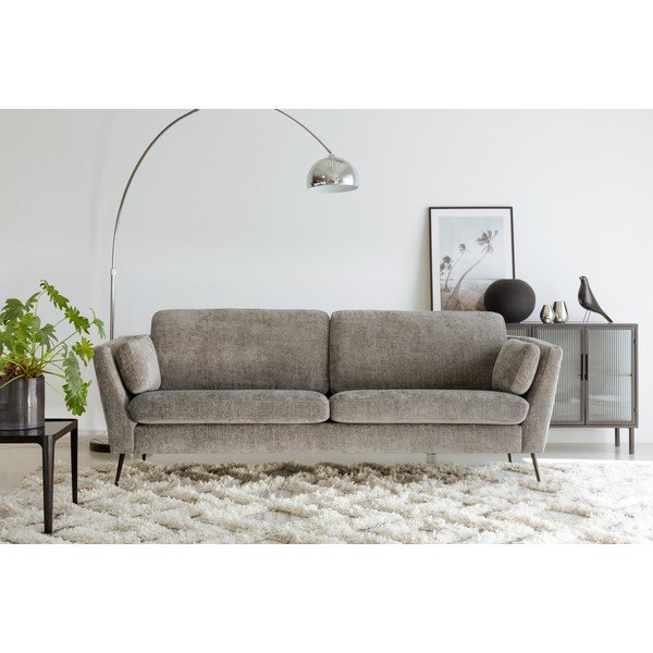 Szürke bársony kanapé 220 cm Mynta – Sits-image-1