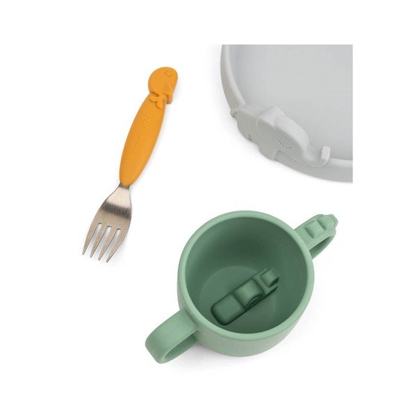 Gyerek étkező szett 3 db-os Peekaboo Dinner - Done by Deer-image-2