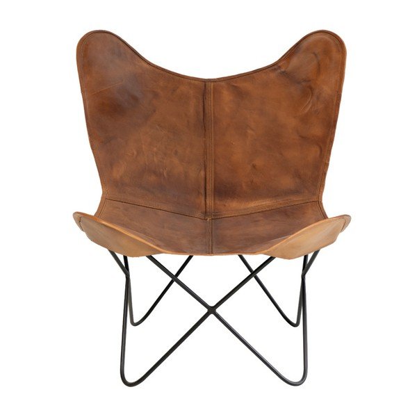 Farfalla barna bőr pillangó alakú szék - sømcasa-image-2