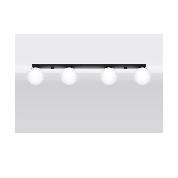 Fekete mennyezeti lámpa üveg búrával ø 12 cm Umerta – Sollux-image-2