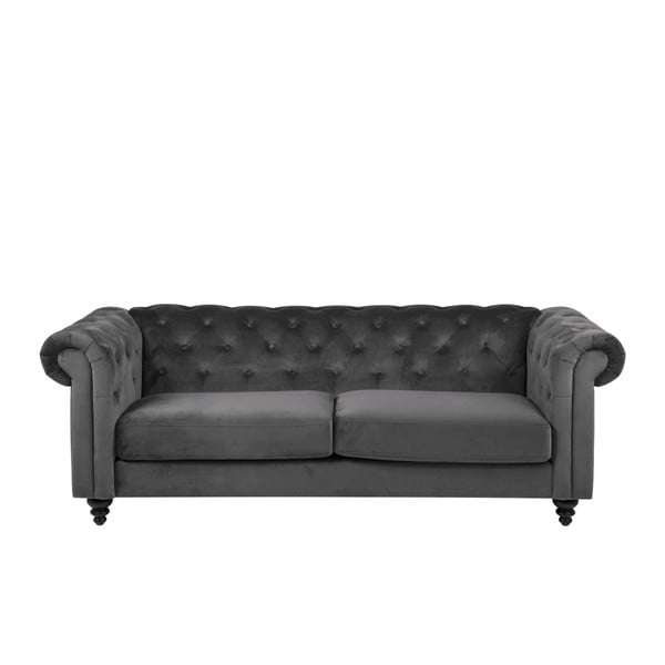 Charlietown sötétszürke bársony kanapé, 219 cm - Actona