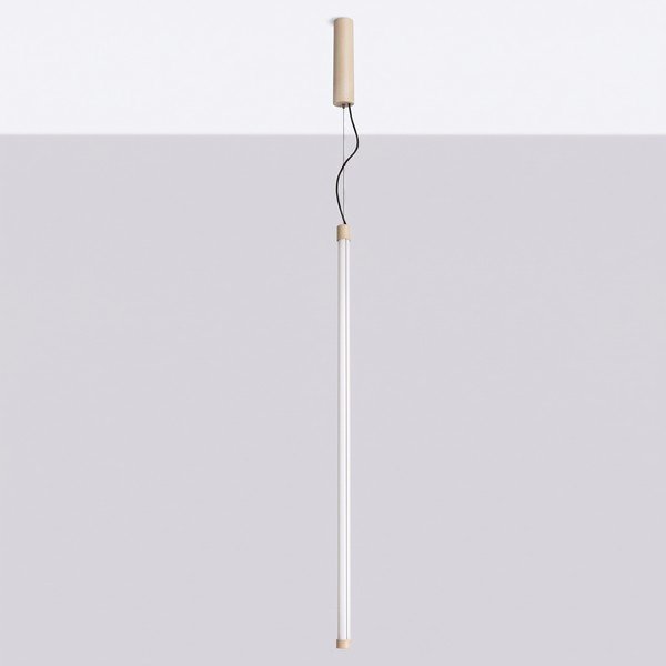 Bézs fém LED függőlámpa ø 6 cm TRANG – Thoro-image-4