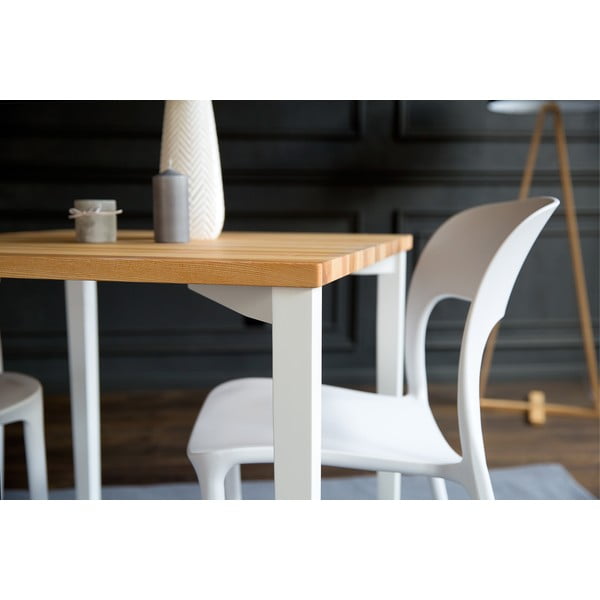 TRIVENTI fehér étkezőasztal, 80 x 80 cm - Ragaba-image-1