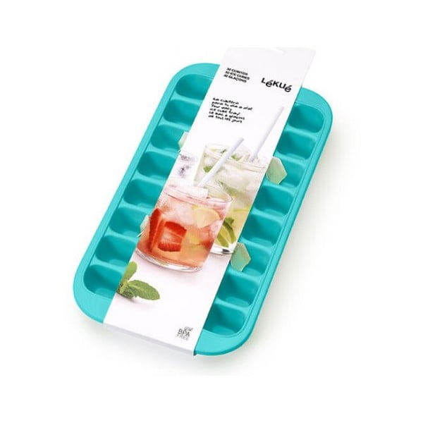 Industrial türkiz szilikon jégforma, 32 db jégkockához - Lékué-image-1