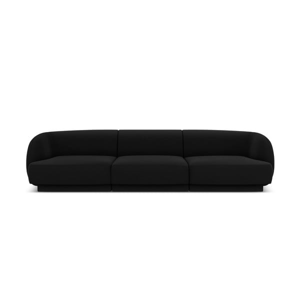 Fekete bársony kanapé 259 cm Miley - Micadoni Home