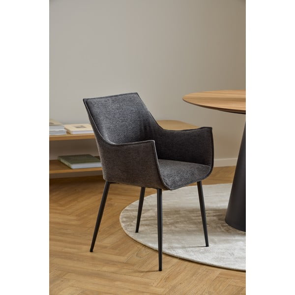 Sötétszürke kárpitozott étkezőfotel Bonita – Actona-image-1