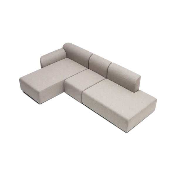 Világosszürke gyapjú-len kanapé modul (jobb oldali) Hugg - Gazzda-image-4