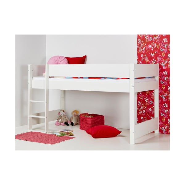 Argos fehér galériás gyerekágy biztonsági oldalfallal, 90 x 200 cm - Manis-h-image-1