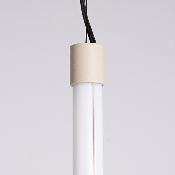 Bézs fém LED függőlámpa ø 6 cm TRANG – Thoro-image-3
