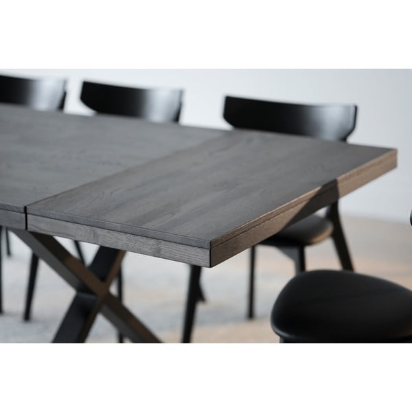 Brooklyn sötétbarna tölgyfa hosszabbító asztallap étkezőasztalhoz - Rowico-image-2