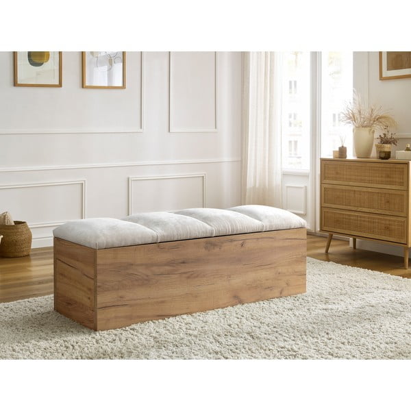 Világosszürke-natúr színű pad Kumo – Bobochic Paris-image-1