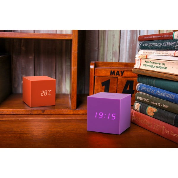 Gravitry Cube lila ébresztőóra LED kijelzővel - Gingko-image-4