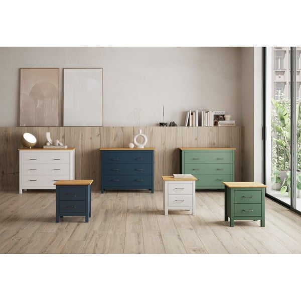 Sötétkék borovi fenyő éjjeliszekrény Miranda – Marckeric-image-1