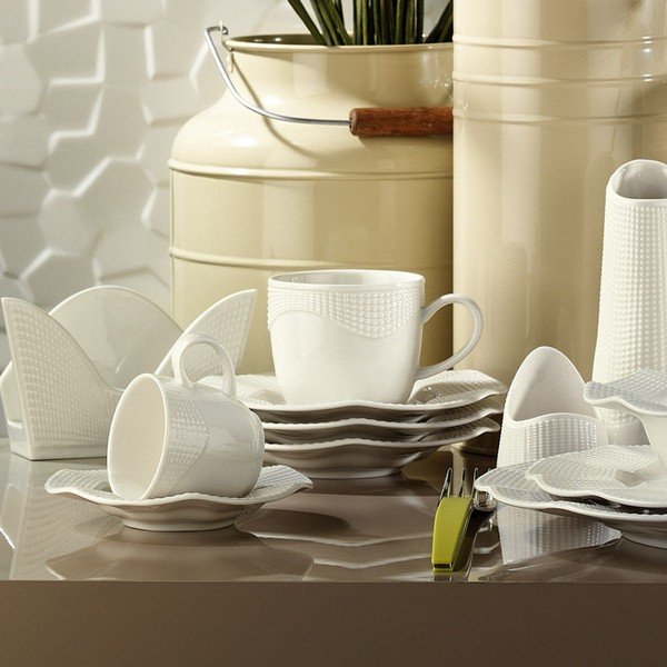 Anna 6 db-os porcelán csésze és csészealj készlet, 50 ml - Kutahya-image-1