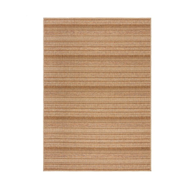 Natúr színű kültéri-beltéri szőnyeg 160x230 cm Farah Stripe – Flair Rugs