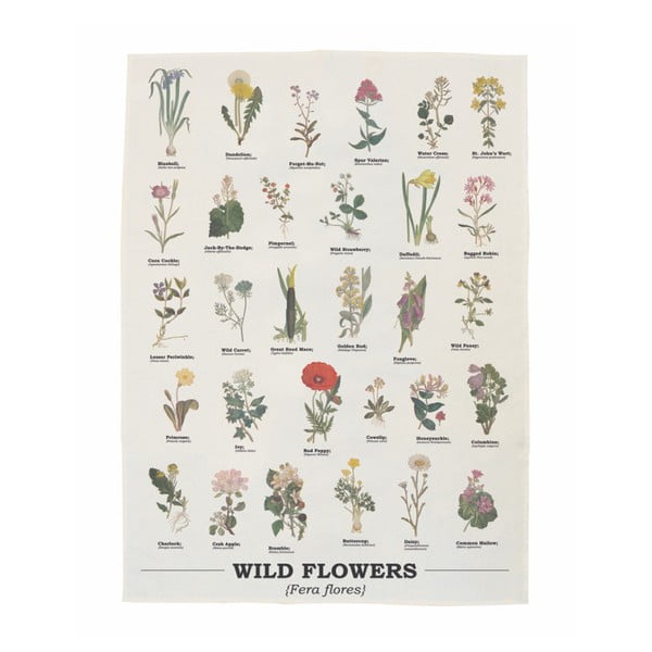Wild Flowers pamut konyharuha, 50 x 70 cm - Gift Republic