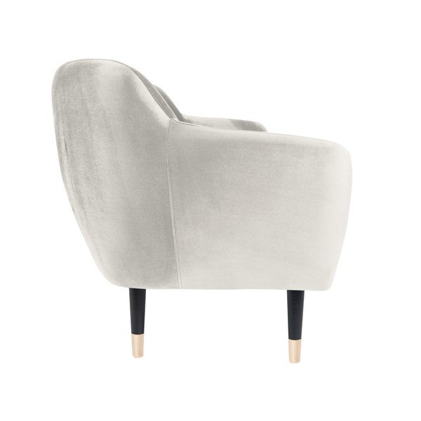 Benito krémszínű kanapé fekete lábakkal, 188 cm - Mazzini Sofas-image-3