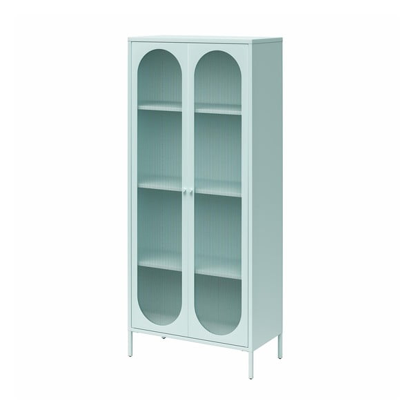 Világoskék fém tálalószekrény 80x186x40 cm Luna – Støraa-image-4