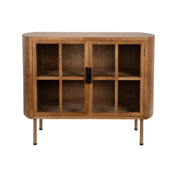 Natúr színű kaucsukfa tálalószekrény 100x80x38 cm Yaz – White Label