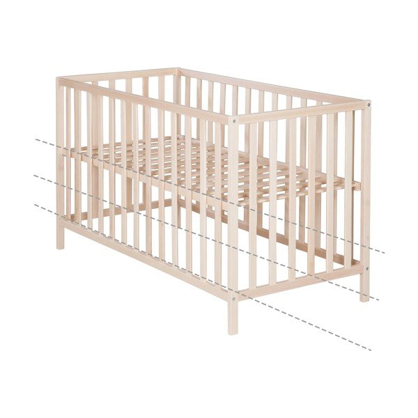 Natúr színű babaágy 60x120 cm Cosi – Roba-image-3