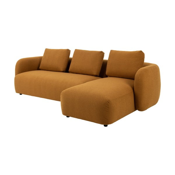 Mustársárga buklé sarokkanapé (jobb oldali) Imola – Bonami Selection-image-2
