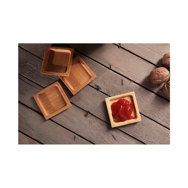 4 db-os bambusz szószostálka készlet, ⌀ 6 cm - Bambum-image-2