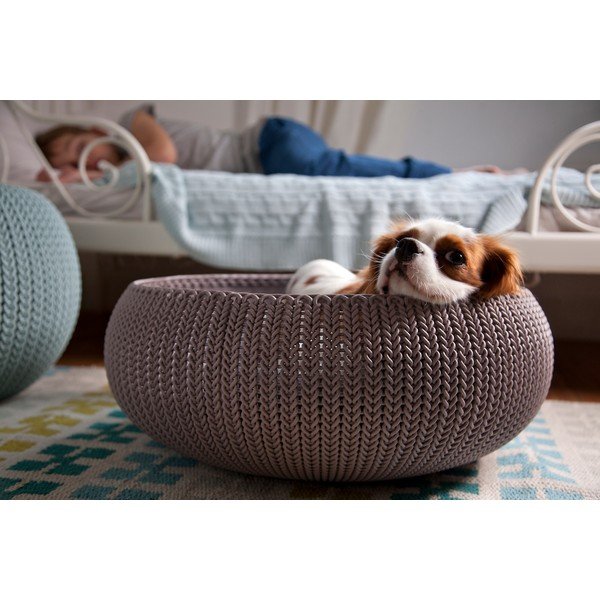 Knit Bed műanyag barna cicaágy - Curver-image-1