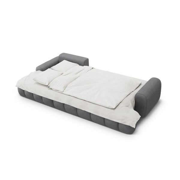 Szürke kinyitható-tárolóhelyes sarokkanapé (bal oldali-heverő résszel) Linz – Cosmopolitan Design-image-4