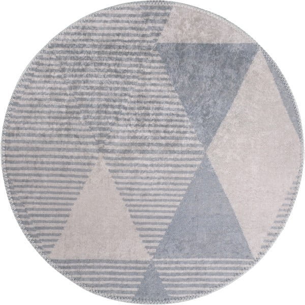Szürke mosható kerek szőnyeg ø 120 cm Yuvarlak – Vitaus