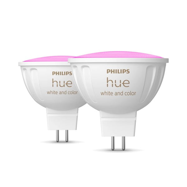 Okos izzó szett 2 db-os GU 5,3, 6 W White and color ambiance – Philips Hue-image-1