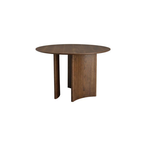 Kerek étkezőasztal tölgyfa dekorral ø 120 cm Trillving – Ellos Home-image-4