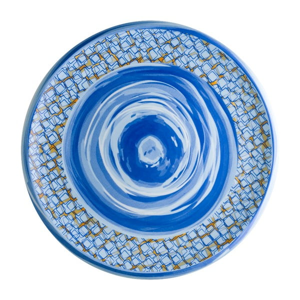 Caos kék porcelán tányér - Brandani