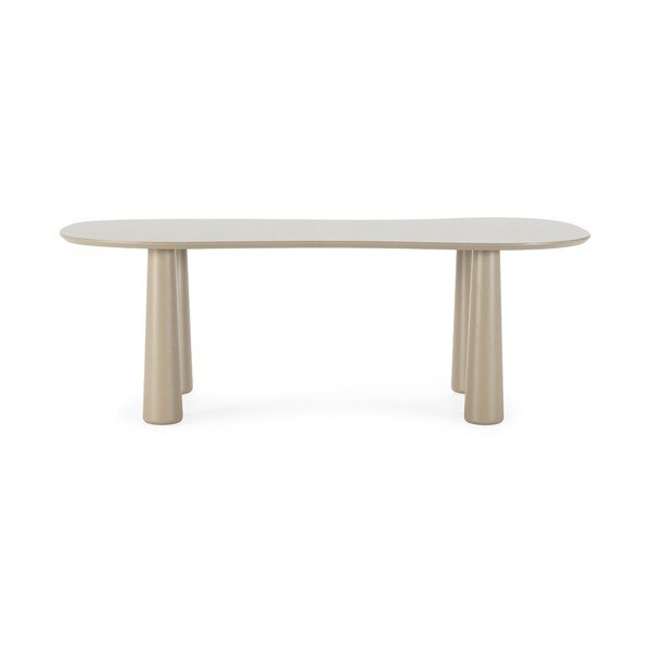 Bézs dohányzóasztal borovi fenyő asztallappal 110x220 cm Nahia – MOME